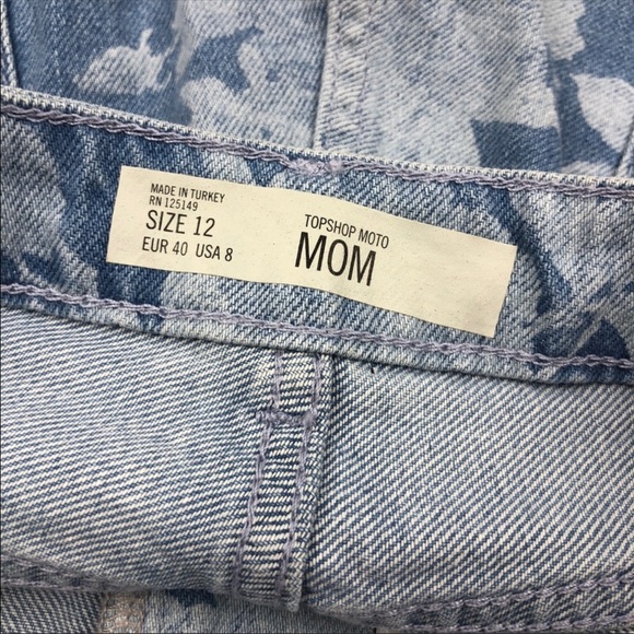 NWT Topshop Mom Authentic High Waist Jean Shorts - Picture 5 of 8